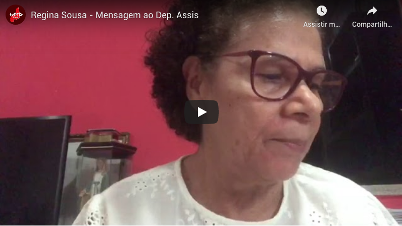  Regina Sousa recita poema em homenagem a Assis