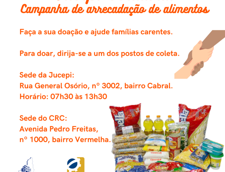  Jucepi lança campanha de arrecadação de alimentos