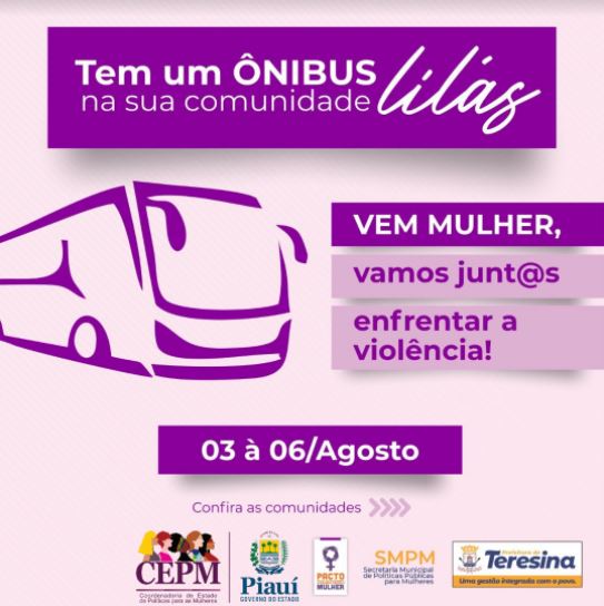  Coordenadoria da Mulher leva serviços do Ônibus Lilás à Zona Rural de Teresina